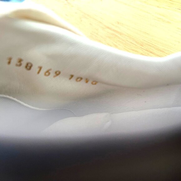 Gucci Guccissima GG Logo cream green red sneakers size 10 1/2 G 11 1/2 US Preown - Picture 9 of 16